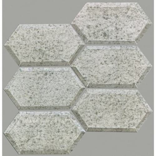 VULCAN HEX MOSAIC in Antique Silver  Tile