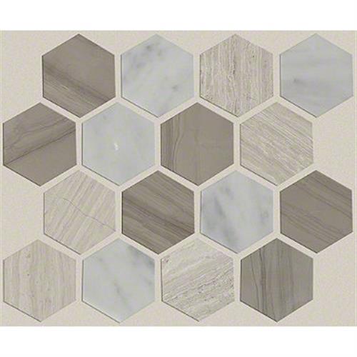 ESTATE HEXAGON MOSAIC in Bianco C Rockw Urba  Tile