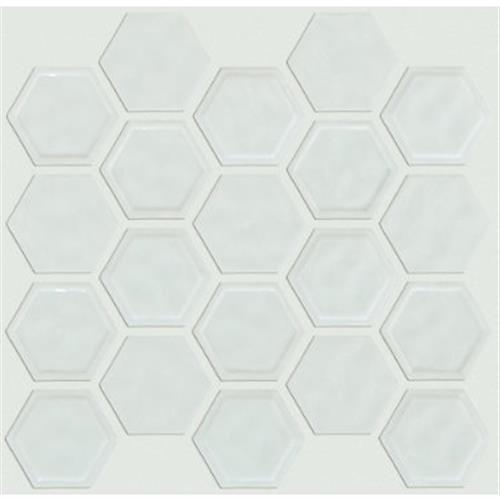 GEOSCAPES HEXAGON in Bone  Tile