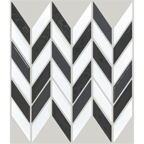 GEOSCAPES CHEVRON in Black/White Blend