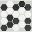 GEOSCAPES HEXAGON in Black/White  Tile