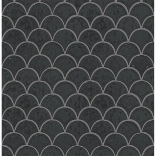 GEOSCAPES FAN in Black  Tile