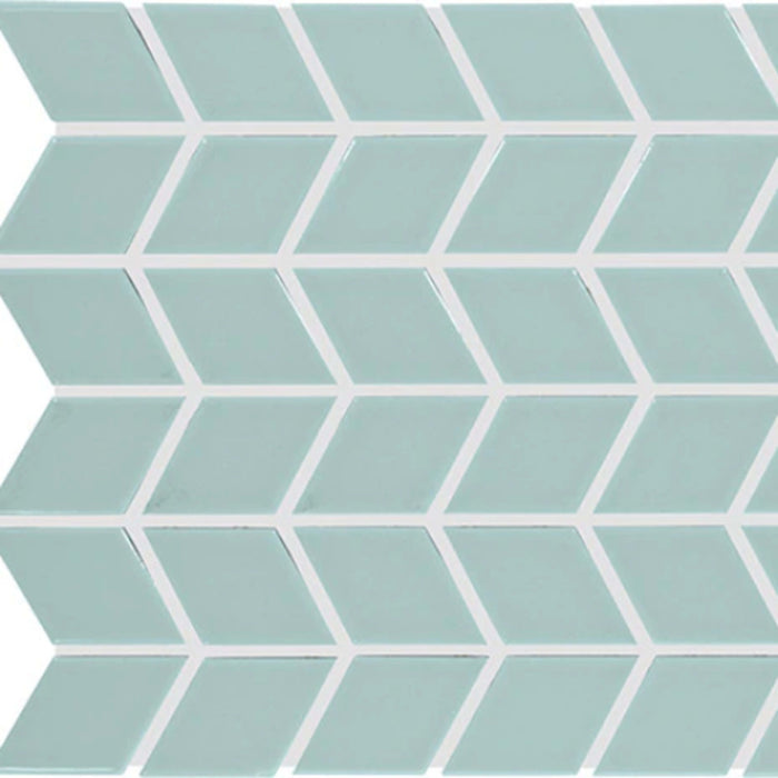 Color Wheel Retro in Spa Chevron Tile