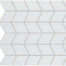 Color Wheel Retro in Arctic White Chevron Tile