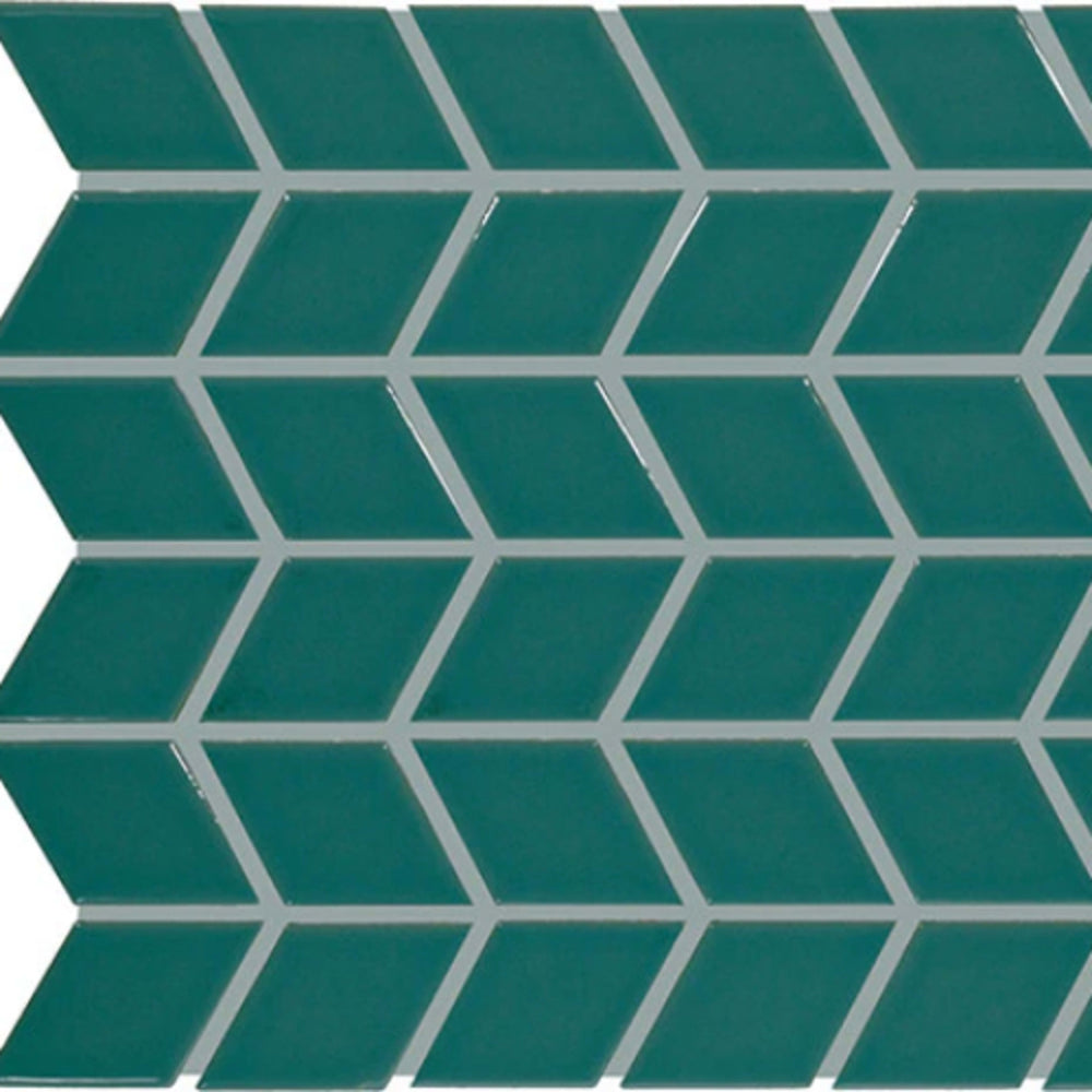 Color Wheel Retro in Peacock Chevron Tile