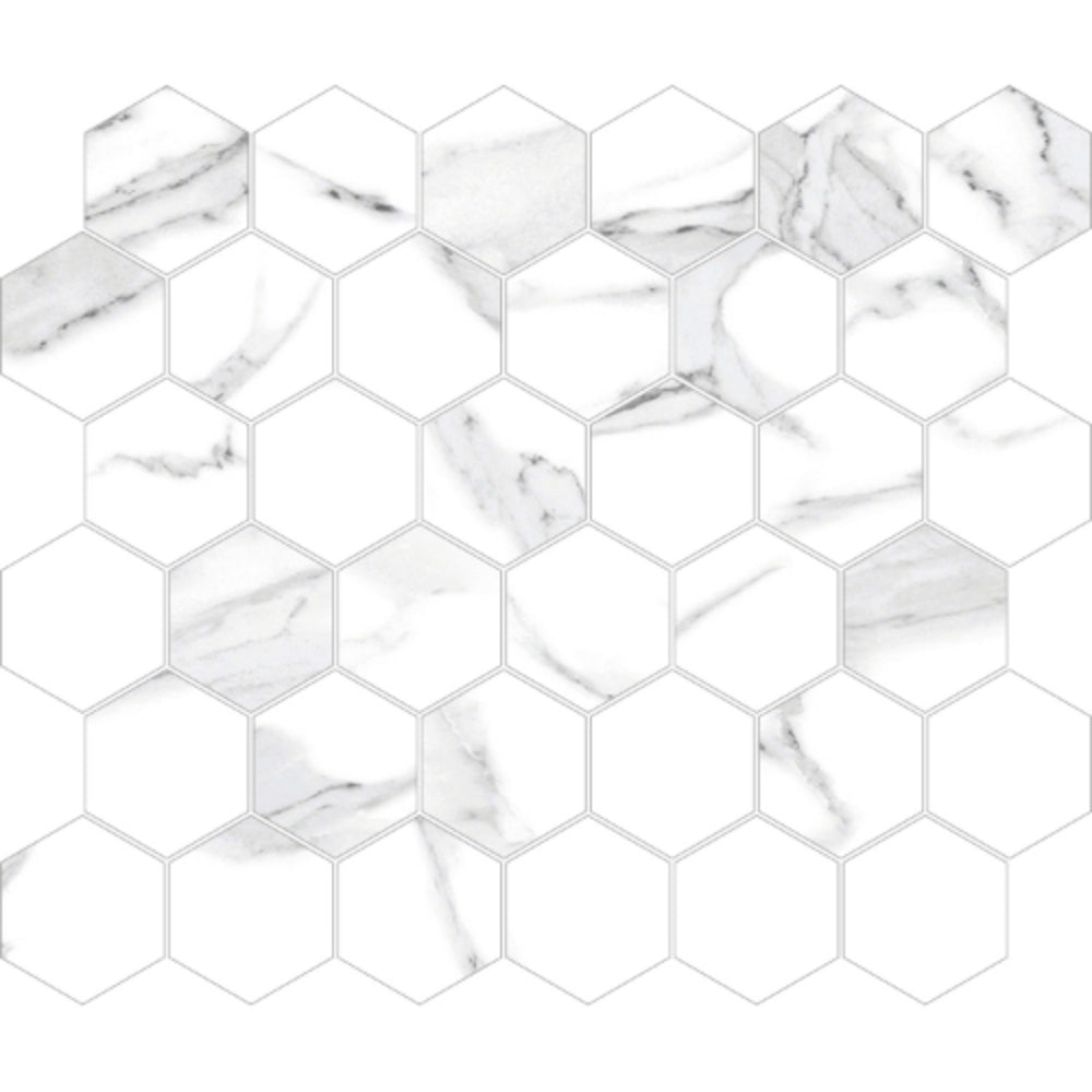 Mosaic Calacatta - Hexagon in White Tile