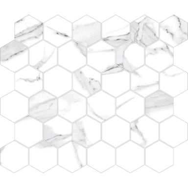 Mosaic Calacatta - Hexagon in White Tile