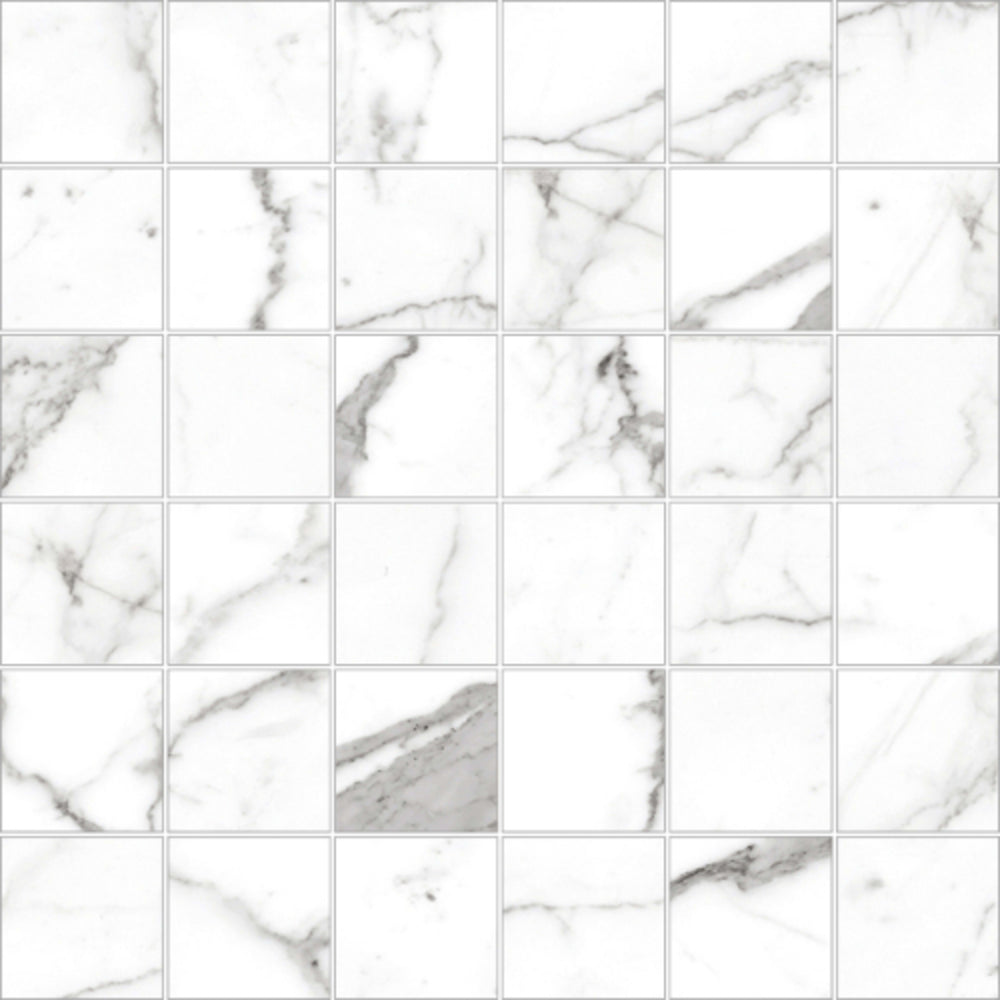 Mosaic Calacatta - Square in Pearl Tile