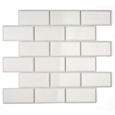 White Thassos in White Thassos 2x4 Beveled Brick Natural Stone