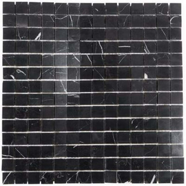 Nero Marquina in Nero Marquina 3 / 4 X 3 / 4 Squares Natural Stone