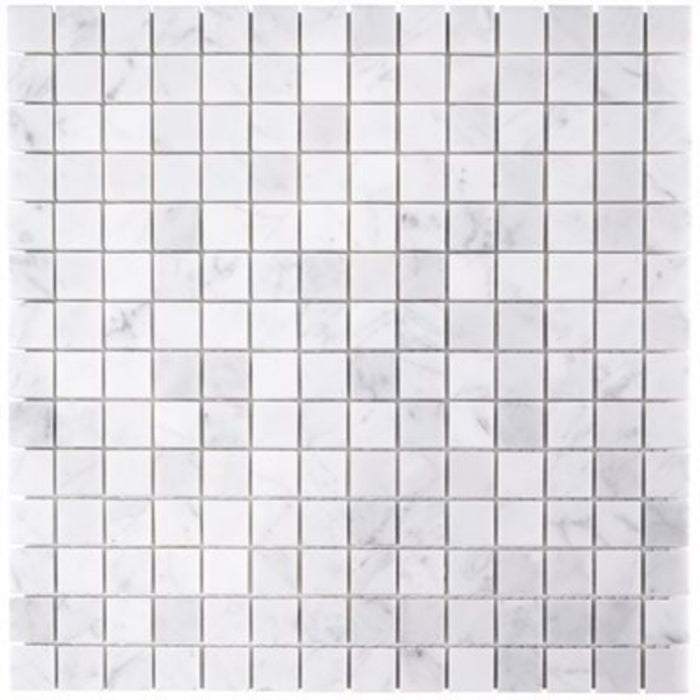 White Carrara in White Carrara 3 / 4x3 / 4 Squares Natural Stone