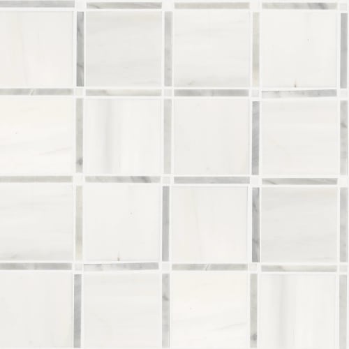 BOCA LATTICE MOSAIC in White Dolomite  Tile