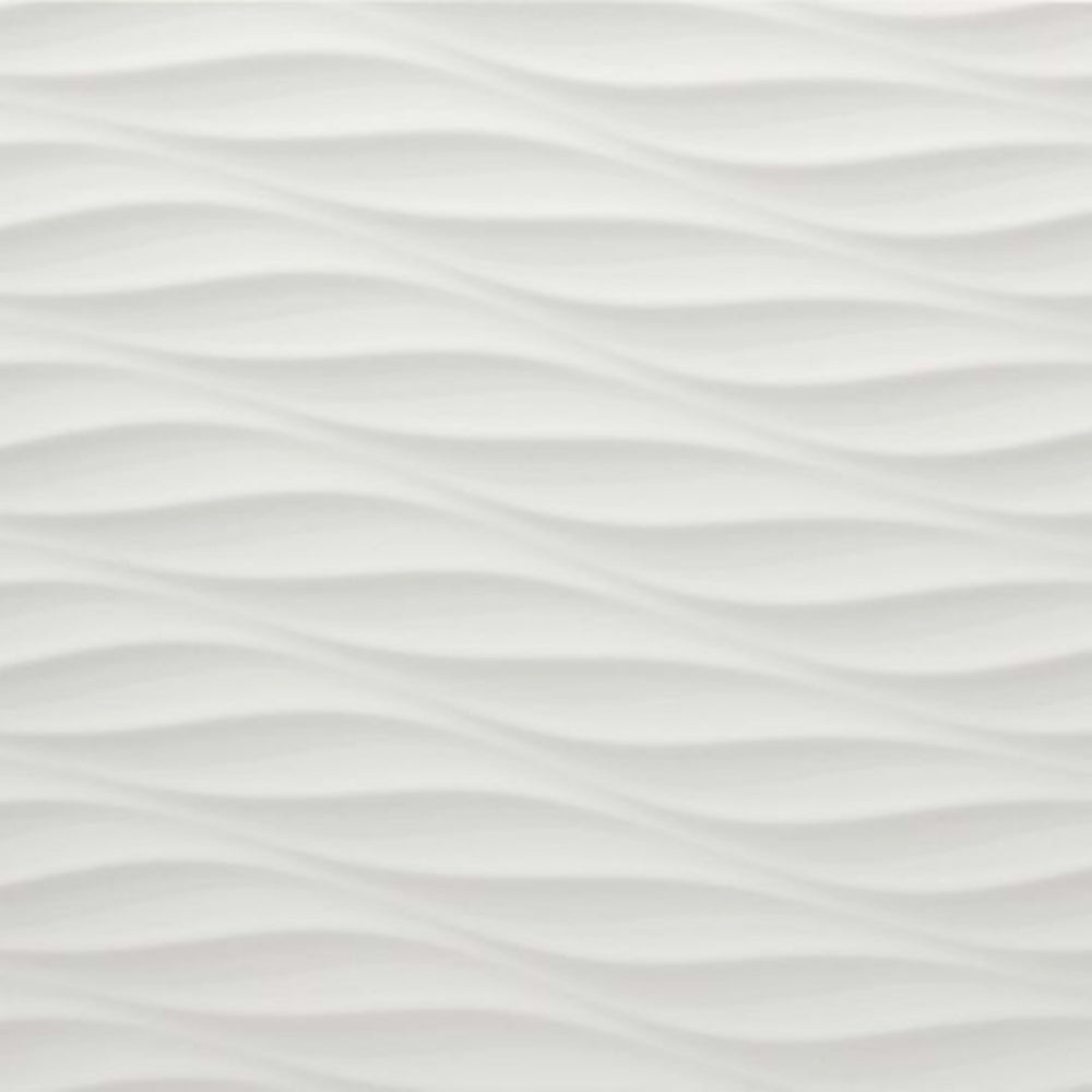 3D in White Ribbon Tile