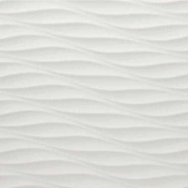 3D in White Ribbon Tile