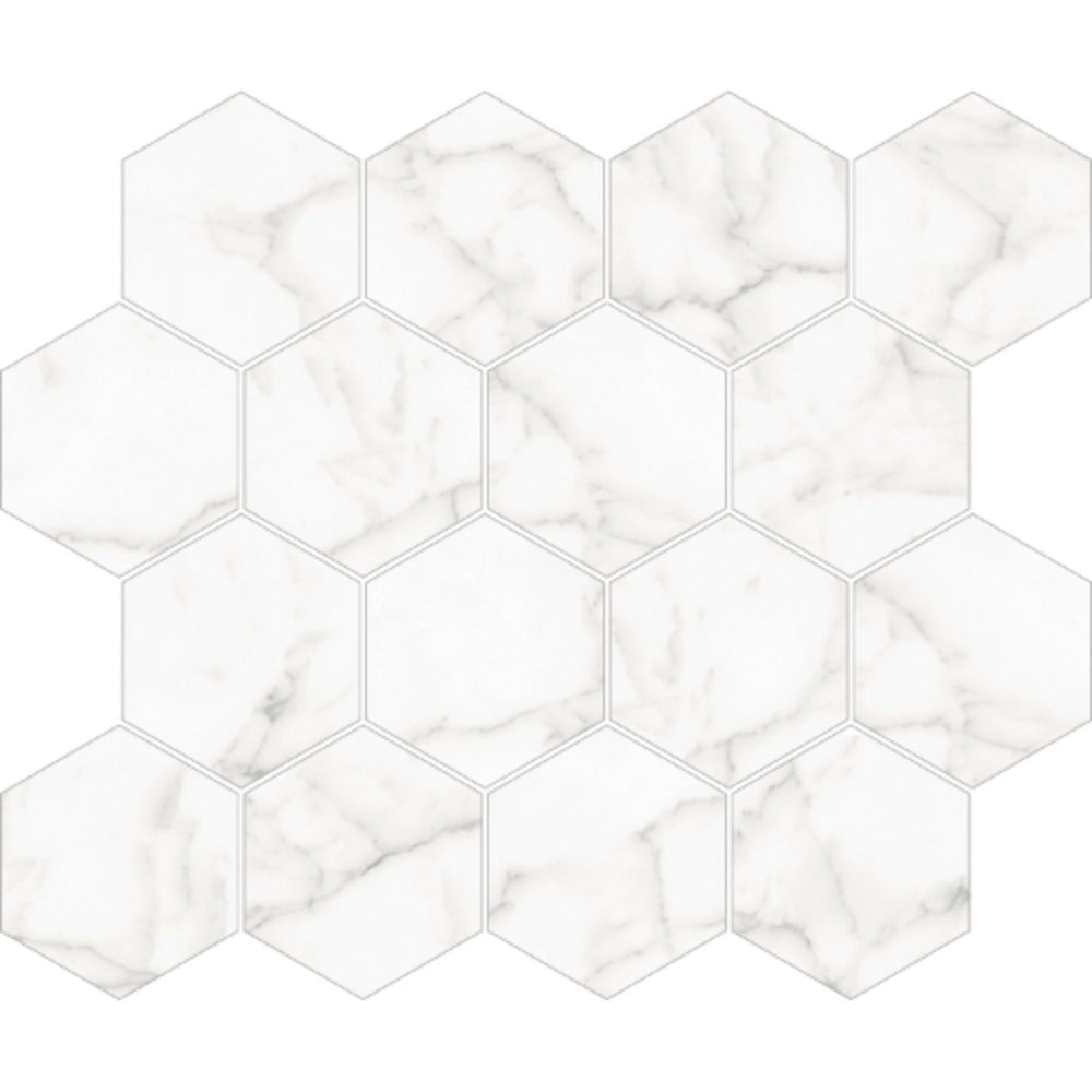 Mosaic Core - Hexagon in White Tile