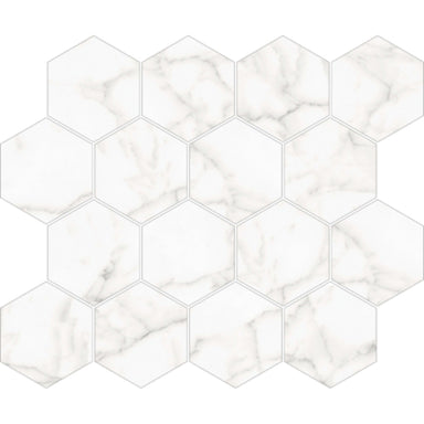 Mosaic Core - Hexagon in White Tile