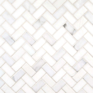 5/8" Herringbone Blend Mosaic in Neko Glass Tile
