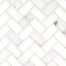 5/8" Herringbone Border Blend Mosaic in Neko Glass Tile