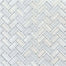5/8" Herringbone Mosaic in Auckland Glass Tile