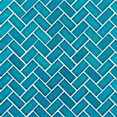 5/8" Herringbone Mosaic in Kotor Glass Tile