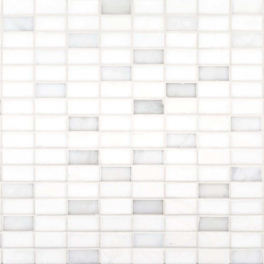 5/8" Stack Brick Blend Mosaic in Neko Glass Tile