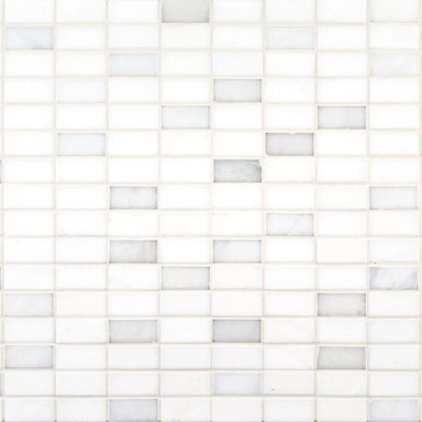 5/8" Stack Brick Blend Mosaic in Neko Glass Tile