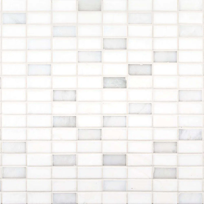 5/8" Stack Brick Blend Mosaic in Neko Glass Tile