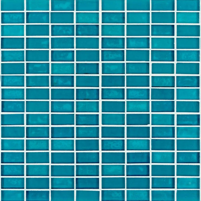 5/8" Stack Brick Mosaic in Kotor Glass Tile