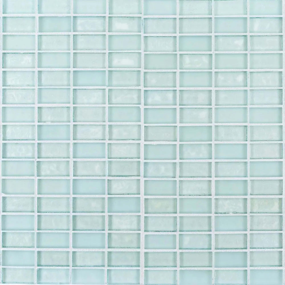 5/8" Stack Brick Mosaic in Mo'Orea Glass Tile
