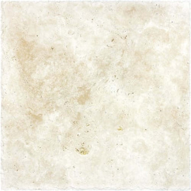 Ivory Travertine in Chiseled & Brushed 16x16 Natural Stone