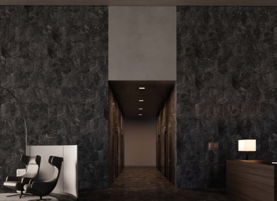Galaxia Nero in Picket Polished 24in