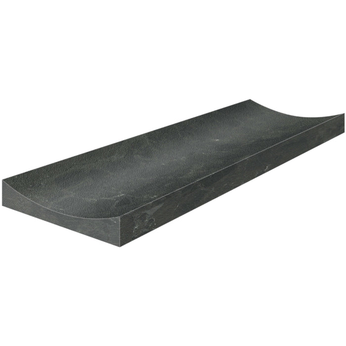 Galaxia Nero in Fluto Polished 4x12 Natural Stone
