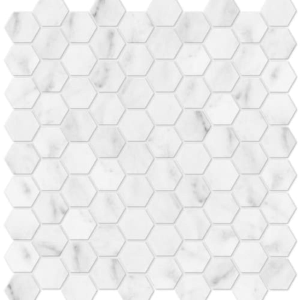 Bianco Venatino in 1.25 In Hexagon Polished Natural Stone
