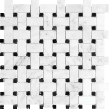 Bianco Venatino in Basketweave Honed Natural Stone