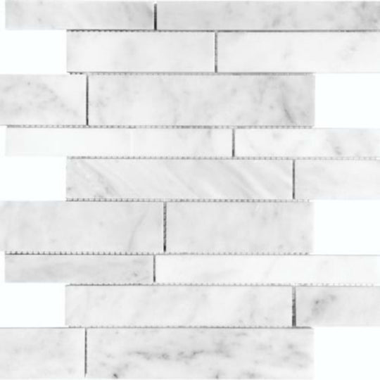 Bianco Venatino in Random Strip Polished