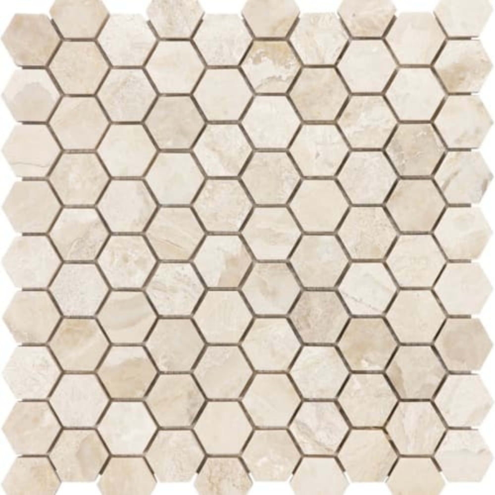 Impero Reale in 1.25 Hexagon Honed Natural Stone