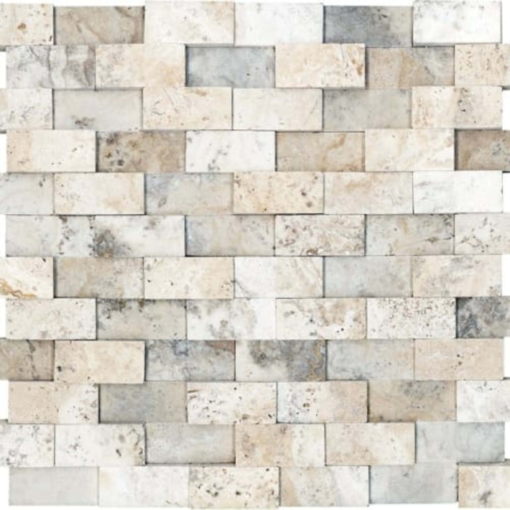 Picasso in 1x2 In Honed Cubics Mosaics Natural Stone