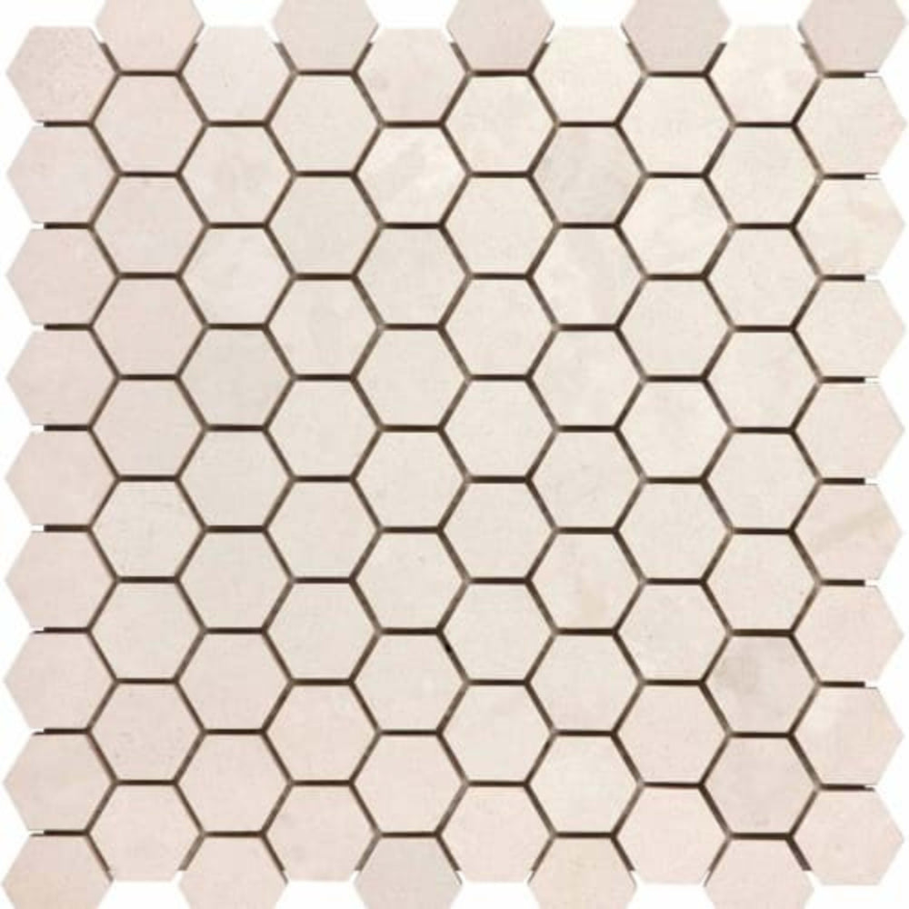 Serene Ivory in 1.25x1.25 In Hexagon Polished Natural Stone