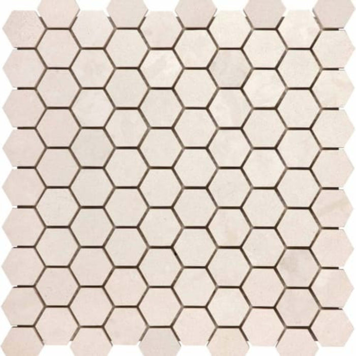 Serene Ivory in 1.25x1.25 In Hexagon Polished Natural Stone