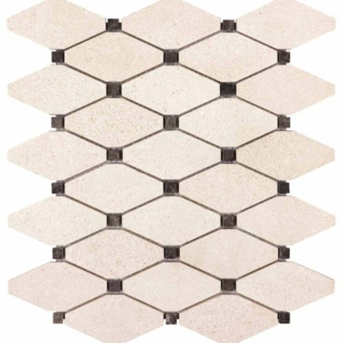 Serene Ivory in Clipped Diamond Honed Natural Stone