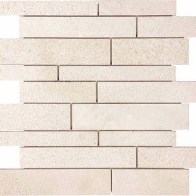 Serene Ivory in Random Strip Honed Natural Stone