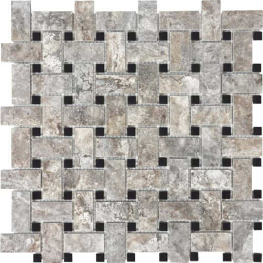 Silver Ash in Basketweave Honed Crosscut