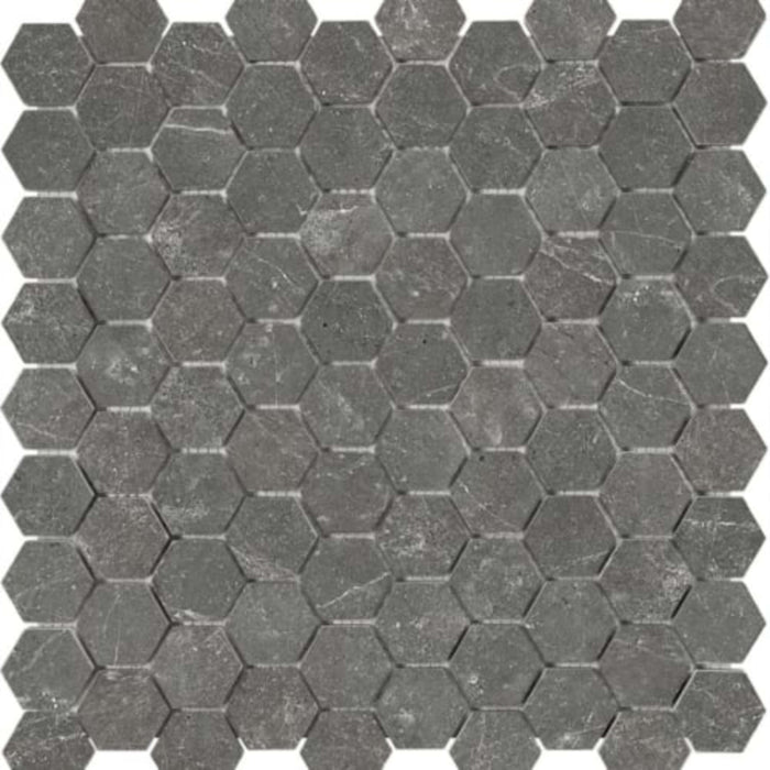 Stark Carbon in 1.25x1.25 Hexagon Polished Mosaics Natural Stone