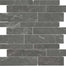 Stark Carbon in Random Strip Polished Mosaics Natural Stone