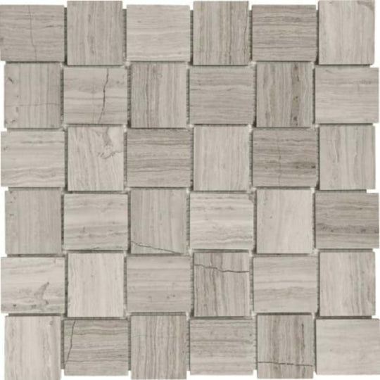 Strada Mist in 2x2 In Basketweave Polished Mosaics