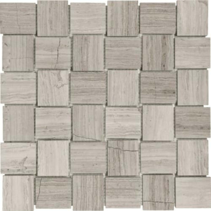 Strada Mist in 2x2 In Basketweave Polished Mosaics Natural Stone