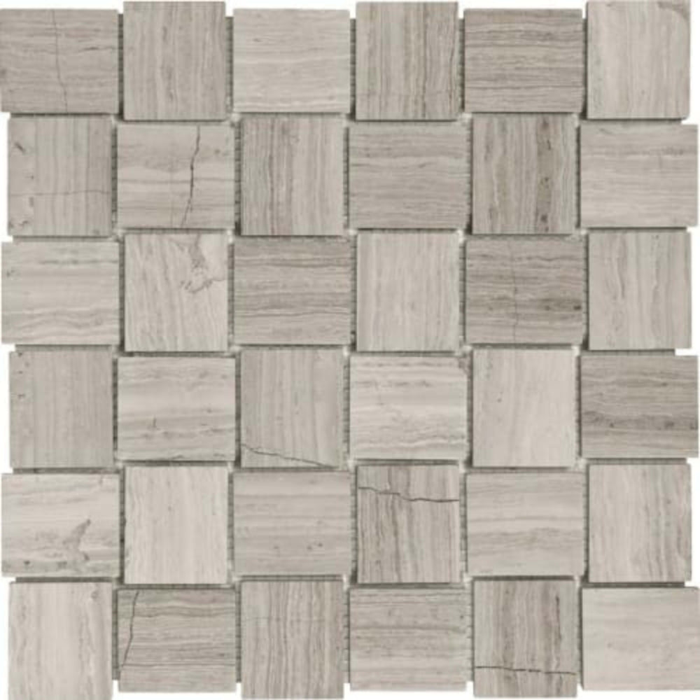 Strada Mist in 2x2 In Basketweave Honed Mosaics Natural Stone