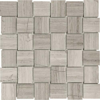 Strada Mist in 2x2 In Basketweave Honed Mosaics Natural Stone