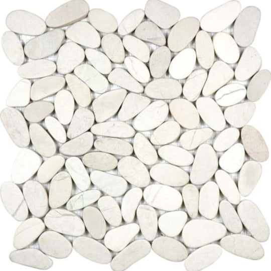 Zen in Serenity Ivory Flat Pebbles