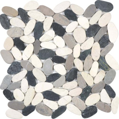 Zen in Tranquil Cool Blend Flat Pebbles Natural Stone